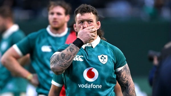 1 November 2025; Andrew Porter of Ireland after the Gallagher Cup match between Ireland and New Zealand at Soldier Field in Chicago, USA. Photo by Ramsey Cardy/Sportsfile