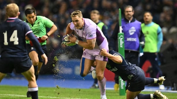 Scotland's wing Duhan van der Merwe 