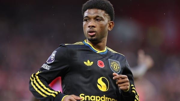 Amad Diallo of Manchester United during the Premier League match between Nottingham Forest and Manchester United at City Ground on November 1, 2025 in Nottingham, England.
