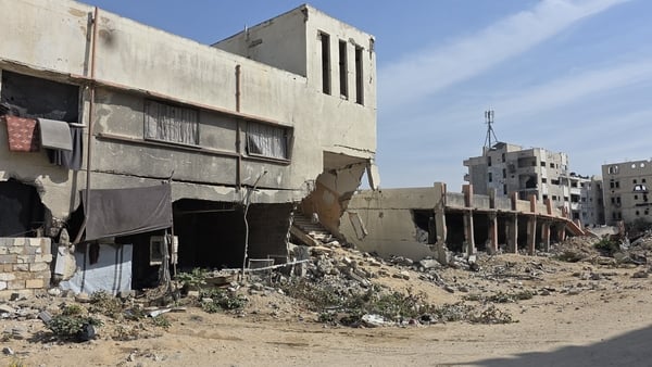 a general view shows the destruction of educational institutions in Gaza