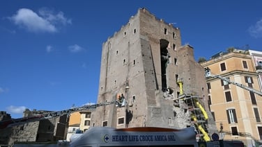 Workers injured in partial collapse of tower near Rome’s Colosseum