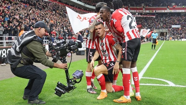 SUNDERLAND, ENGLAND - NOVEMBER 3: Granit Xhaka of Sunderland celebrates scoring the first Sunderland goal during the Premier League match between Sunderland and Everton at Stadium of Light on November 3, 2025 in Sunderland, United Kingdom. (Photo by Ian H