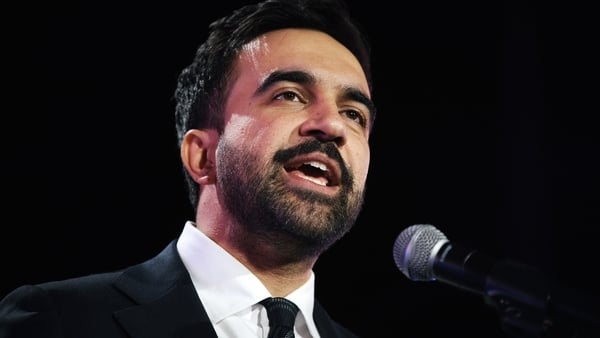 New York Mayoral Candidate Zohran Mamdani speaks during an election rally