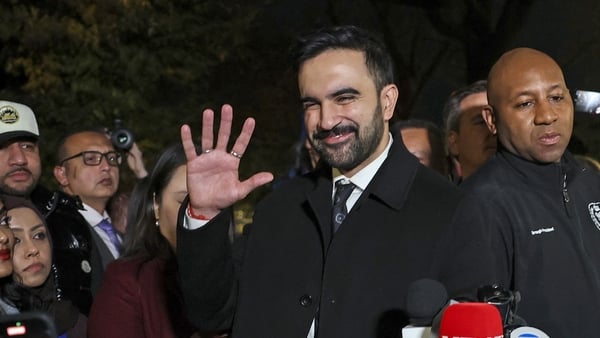 Zohran Mamdani speaks during a campaign event in New York
