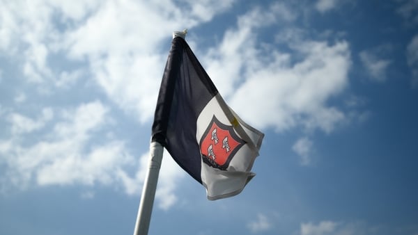 17 April 2021; A general view of a Dundalk branded corner flag at Oriel Park before the SSE Airtricity League Premier Division match between Dundalk and St Patrick's Athletic at Oriel Park in Dundalk, Louth. Photo by Stephen McCarthy/Sportsfile