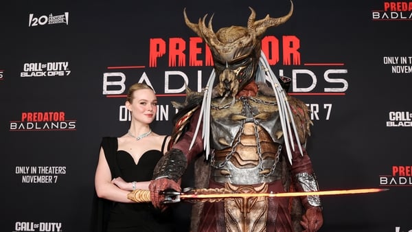 Elle Fanning at 20th Century Studios' Predator: Badlands Los Angeles Premiere at TCL Chinese Theatre on 3 November, 2025