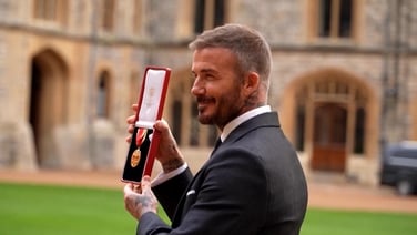 David Beckham receives knighthood for sport and charity work