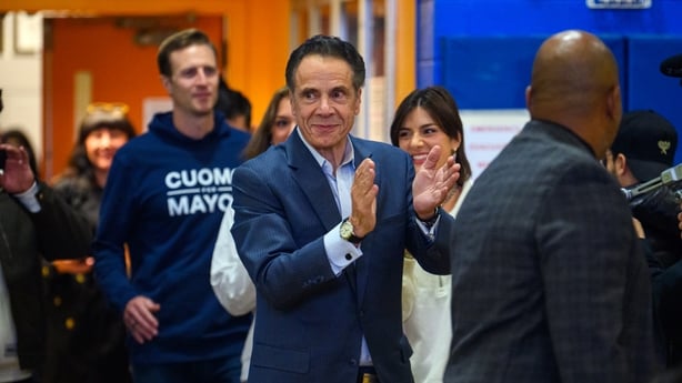 NEW YORK, NEW YORK - NOVEMBER 04: Independent mayoral candidate and former New York Governor Andrew Cuomo votes at The High School of Art and Design on November 04, 2025 in New York City. Voters in NYC are voting for who will be replacing Mayor Eric Adams between the front runner New York Mayoral Ca