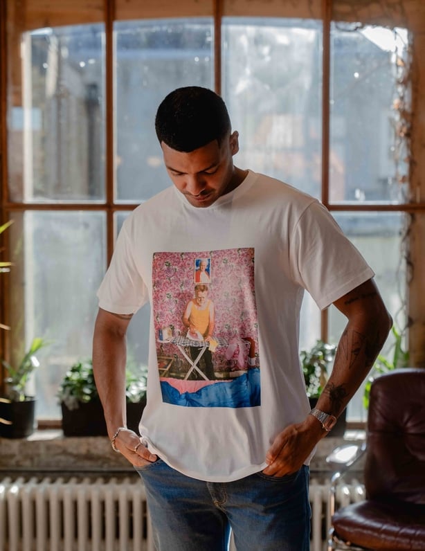 Man modelling a tshirt