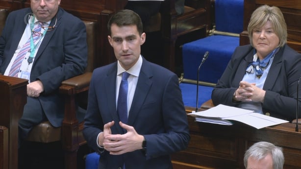 Jack Chambers speaks in the Dail chamber