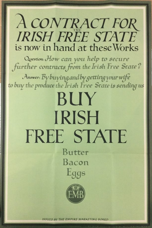A 1926 EMB poster encouraging people to buy from the Irish Free State