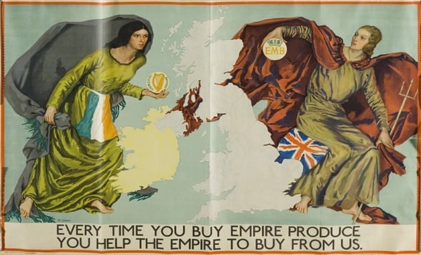 Margaret Clarke's poster depicting Ireland and Britain for the Empire Marketing Board