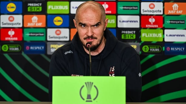 5 November 2025; Head coach Joey O'Brien during a Shelbourne media conference at Tallaght Stadium in Dublin. Photo by Tyler Miller/Sportsfile