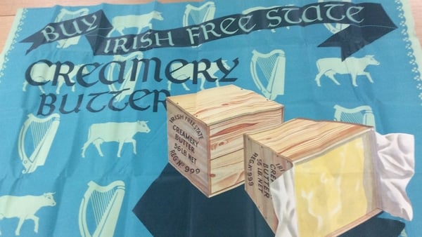 EMB designs to promote Irish produce created by English designers lacked the visual aesthetic of their Irish counterparts, as evidenced in this poster detail by Carlton Studios.