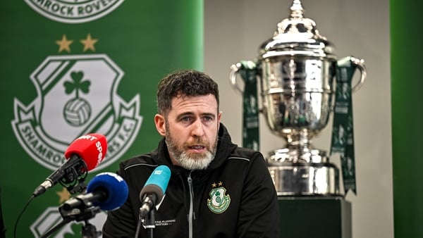 4 November 2025; Shamrock Rovers manager Stephen Bradley speaks to the media during a Shamrock Rovers media day, at Tallaght Stadium in Dublin, ahead of the 2025 Sports Direct Men's FAI Cup Final. Photo by Sam Barnes/Sportsfile