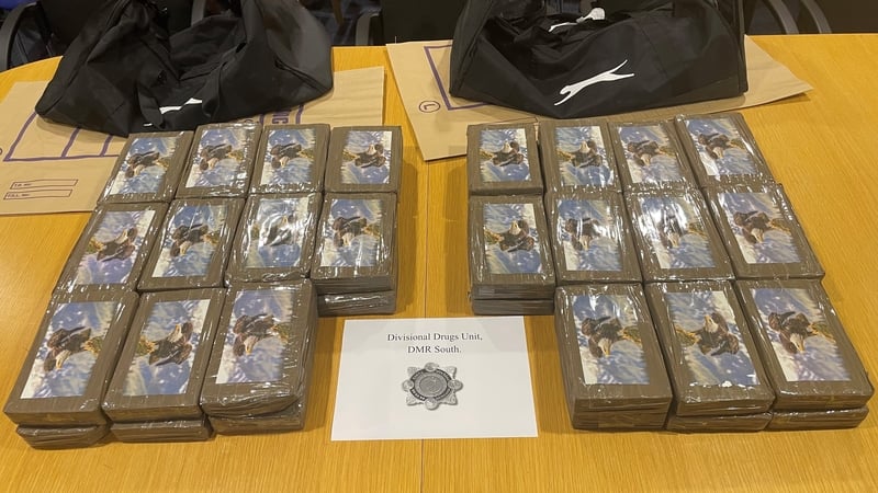 Approximately 44kg of suspected cocaine was found during the search