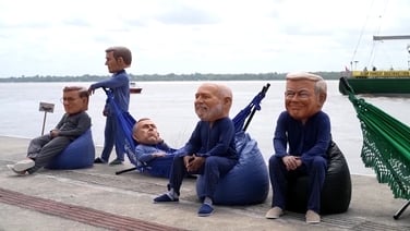 Climate activists stage protest in Brazil ahead of COP30