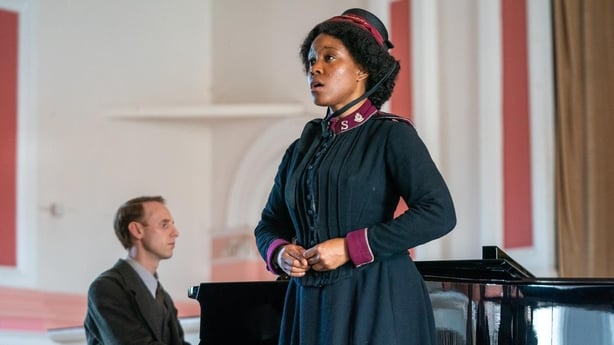 Amara Okereke as Mary and Robert Emms as Robert in The Choral