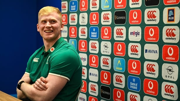 4 November 2025; Jamie Osborne during an Ireland Rugby media conference at the IRFU High Performance Centre in Dublin. Photo by David Fitzgerald/Sportsfile