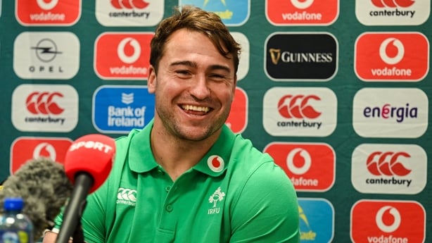 4 November 2025; Shayne Bolton during an Ireland XV Rugby media conference at the IRFU High Performance Centre in Dublin. Photo by David Fitzgerald/Sportsfile