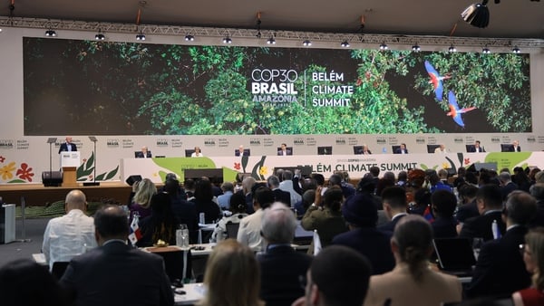 Brazil's President Luiz Inacio Lula da Silva delivers a speech during COP30