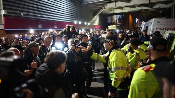 Protests outside Villa Park