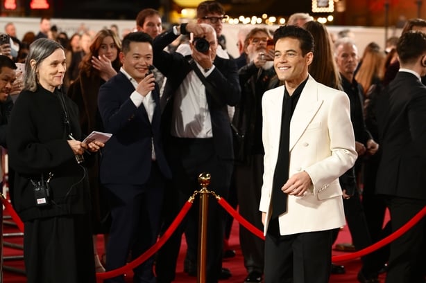 LONDON, ENGLAND - NOVEMBER 06: Rami Malek attends the NUREMBERG UK Premiere at Odeon Luxe Leicester Square on November 06, 2025 in London, England. The film will be released in UK cinemas on 14 November and will premiere on Sky Cinema in 2026. (Photo by Eamonn M. McCormack/Getty Images for Sky Cinem