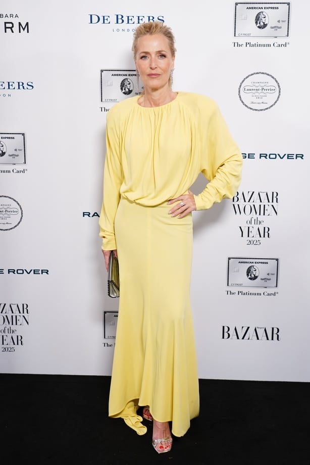 Gillian Anderson attends Harper's Bazaar Women of the Year 2025 awards