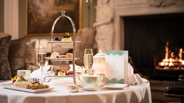 A photo of the afternoon tea at the Luttrellstown Castle
