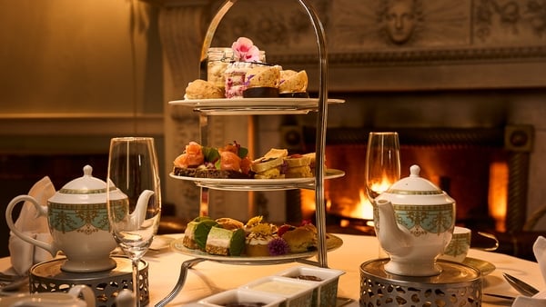 A photo of the afternoon tea at the Luttrellstown Castle