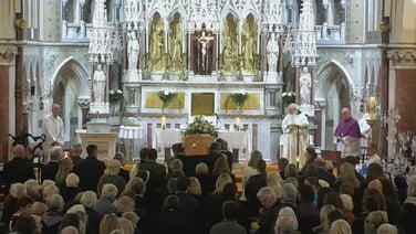 Funeral of campaigner Sr Stan taking place