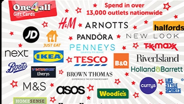 An image of a One4All gift card