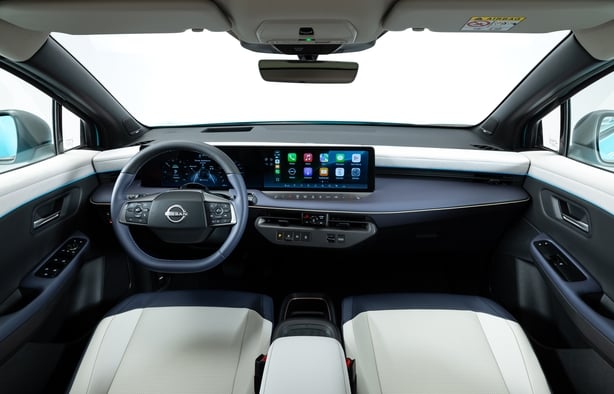 Interior of Nissan Leaf