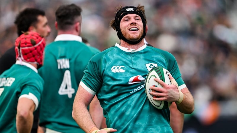 Ryan Baird will start his fourth Ireland game in a row at 6 against Japan