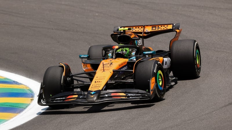 Lando Norris will start at the front of the grid for Saturday's 24-lap dash to the chequered flag in Interlagos