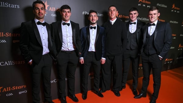 Five of Kerry's All-Stars, from left, Brian Ó Beaglaíoch, Michael Breen, Paudie Clifford, Joe O’Connor, Seán O’Shea and Gavin White