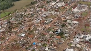 Aerial footage shows extent of damage caused by deadly Brazil tornado