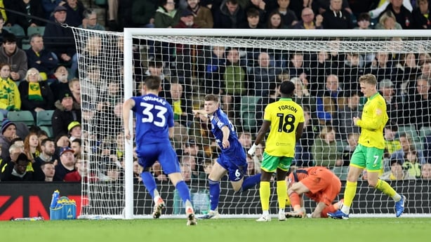 NORWICH, ENGLAND - NOVEMBER 8: Jordan James of Leicester City wheels away in celebration after scoring to make it 1-2 during the Sky Bet Championship match between Norwich City and Leicester City at Carrow Road on November 8, 2025 in Norwich, United Kingdom. (Photo by Plumb Images/Leicester City FC 
