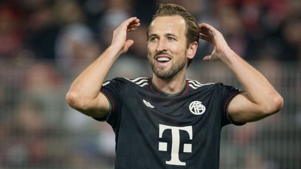 BERLIN, GERMANY - NOVEMBER 08: Harry Kane of FC Bayern Munich reacts during the Bundesliga match between 1. FC Union Berlin and FC Bayern München at Stadion An der Alten Foersterei on November 08, 2025 in Berlin, Germany. (Photo by Inaki Esnaola/Getty Ima