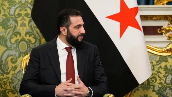 Syrian interim president Ahmed al-Sharaa attends a meeting with Russian President at the Grand Kremlin Palace in Moscow on October 15, 2025. (Photo by Alexander Zemlianichenko / POOL / AFP)