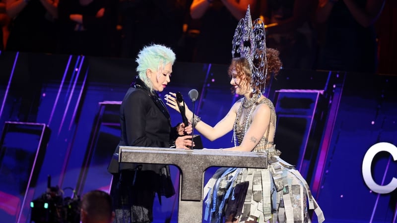 Cyndi Lauper was inducted by fellow singer Chappell Roan in Los Angeles on Saturday night