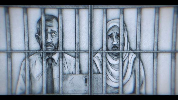 Animation from the First Conviction documentary of the couple in question