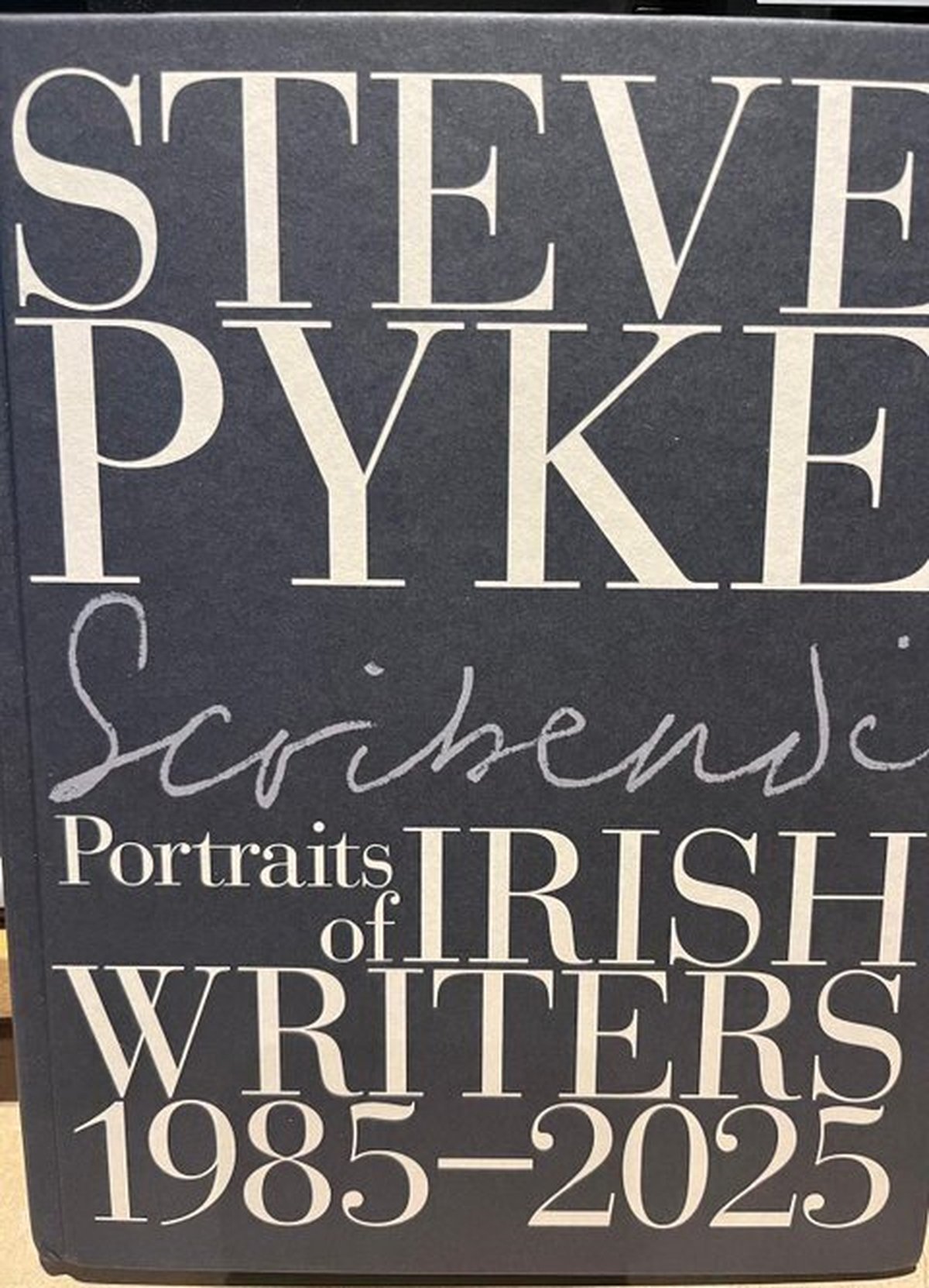 Photographer Steve Pyke is in studio. 