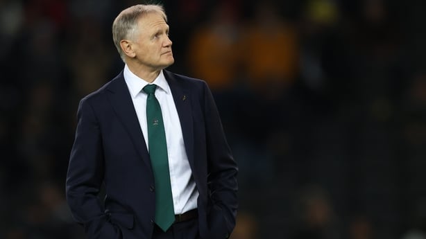 UDINE, ITALY - NOVEMBER 08: Joe Schmidt, Head Coach of Australia, looks on during the warm up prior to the Quilter Nations Series 2025 match between Italy and Australia at Stadio Friuli on November 08, 2025 in Udine, Italy. (Photo by Timothy Rogers/Getty Images)