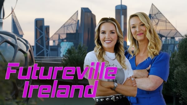 Futureville logo and presenters Carla O'Brien and Lollie Mancey