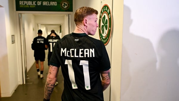 James McClean of Republic of Ireland makes his way to the dressing room after the international friendly match between Republic of Ireland and New Zealand at Aviva Stadium in Dublin.