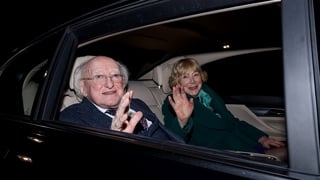 Michael D Higgins leaves Áras an Uachtaráin