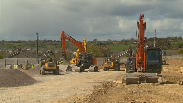Diggers on a construction site 