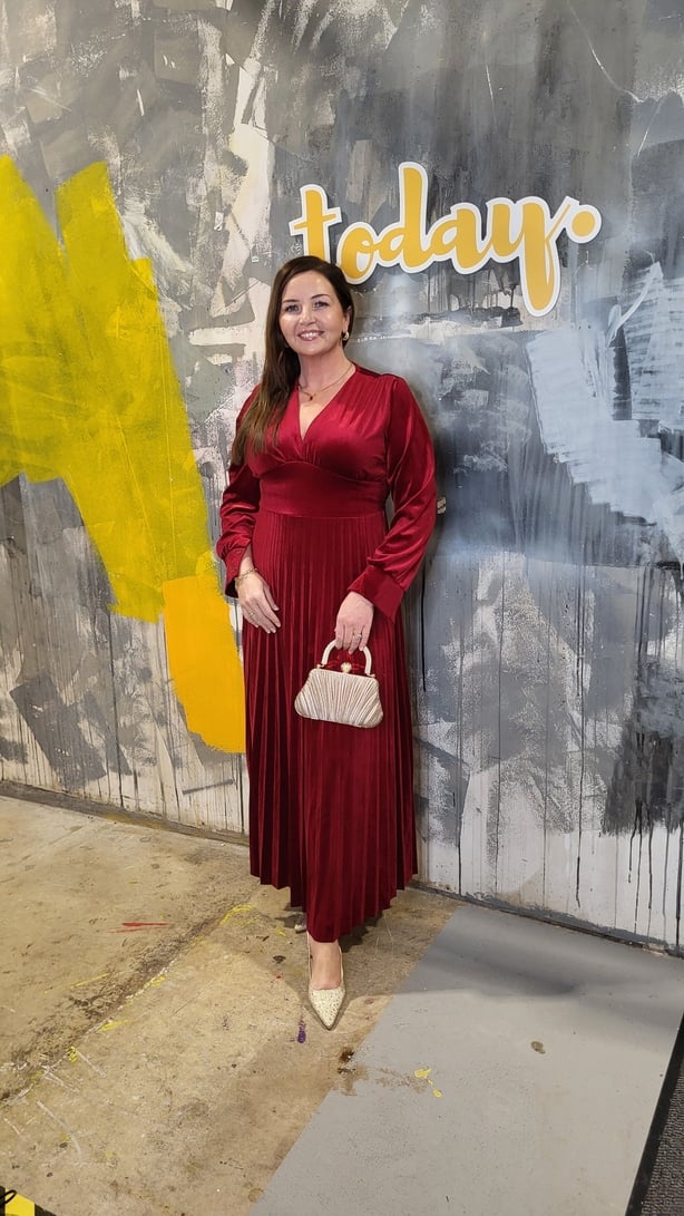 Woman modeling a dress on the Today Show