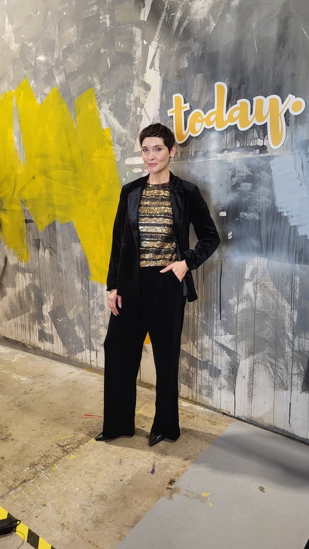 Woman modeling a dress on the Today Show